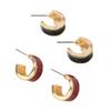 Elegant C-shaped Drip Oil Earrings - Trendy, Versatile, and Luxurious Daily Wear for Women