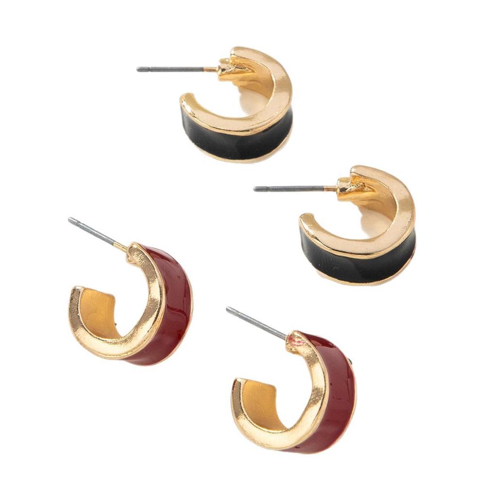 Elegant C-shaped Drip Oil Earrings - Trendy, Versatile, and Luxurious Daily Wear for Women