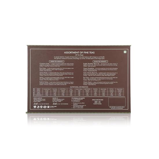 Octavius Sortiertes Tee-Geschenkset - 48 Teebeutel | Valentinstag Tee-Geschenksets | 8 Sortierte Schwarz- und Grüntees | Premium-Geschenkbox | Sortierte Tee-Geschenkbox