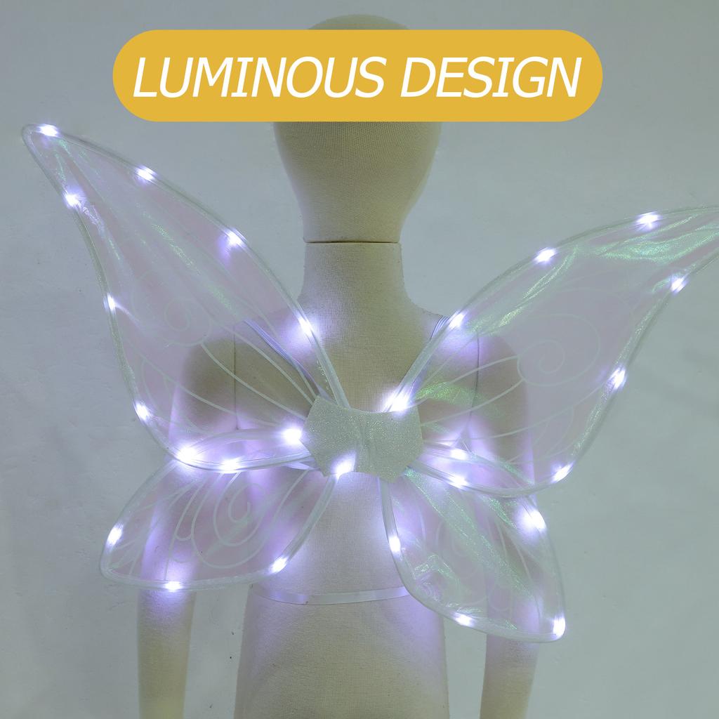 Butterfly Wing Decorative Fairy Wing Ornament Light Costume Prop Cosplay Party Photo Prop Gauze Material Lightweight