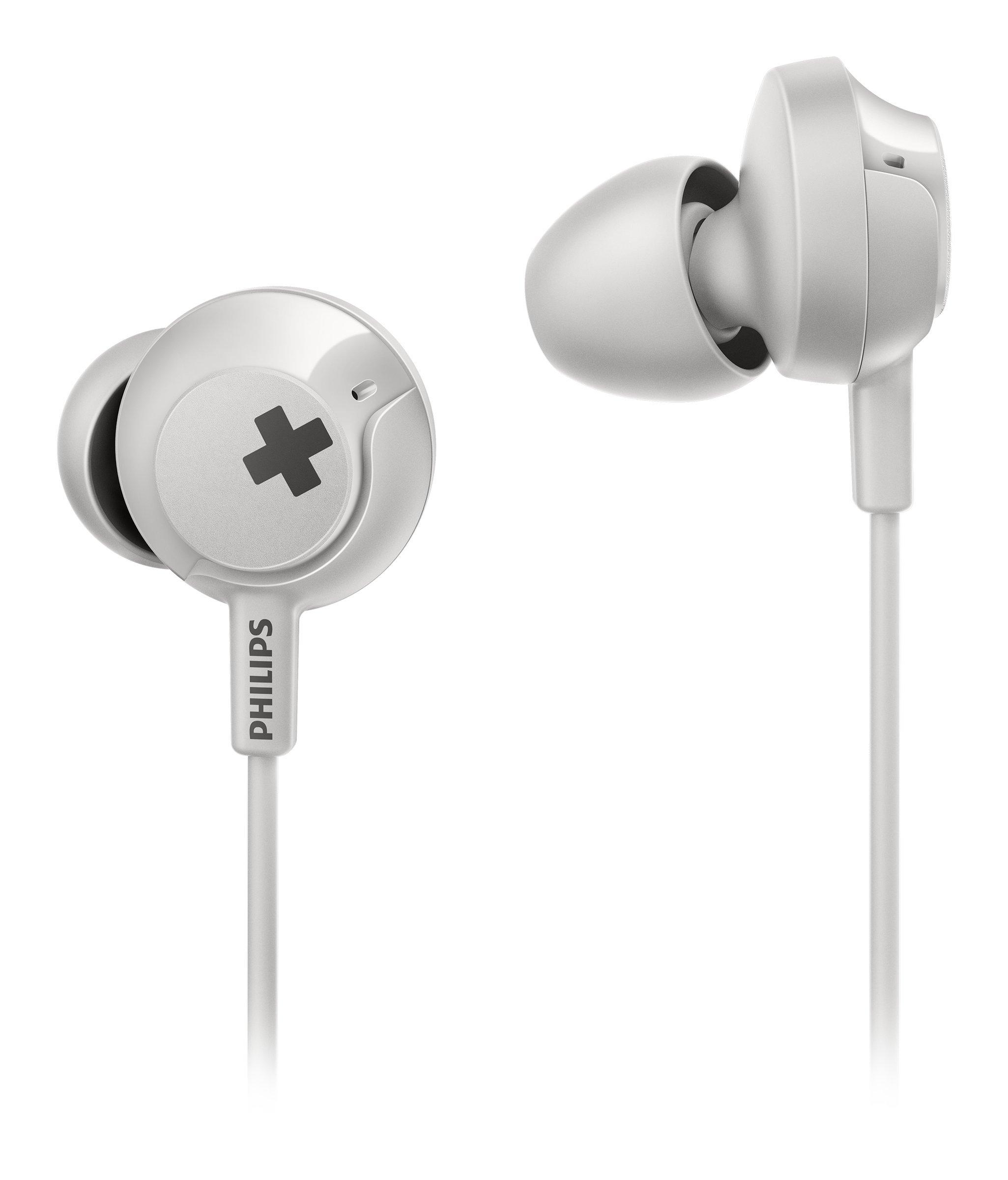 

Philips SHE4305WT BASS+ In-Ear Wired Headphones with Mic - White