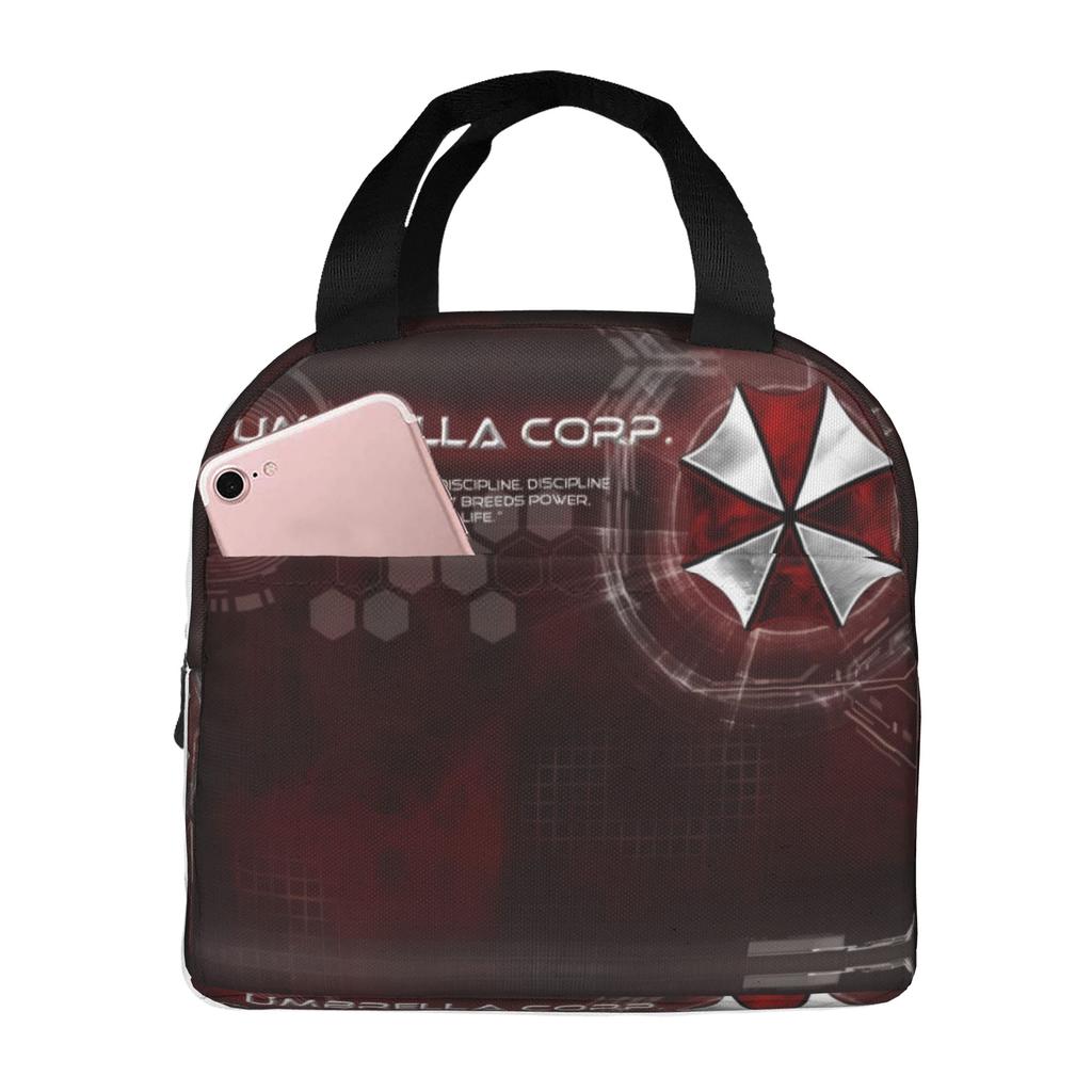 Custom Corporation Umbrellas Insulated Lunch Bag for Work School Horror Video Game Leakproof Thermal Cooler Lunch Box Men Women