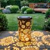 Floral Solar Lantern No Wiring Required Sunlit Garden Weatherproof Projection Light