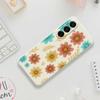For Samsung Galaxy A17 5G Case Red Yellow Blue Flowers Pattern Printing Straight Edge TPU Phone Back Cover