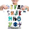 Summer Fashion Kids T-shirt Cartoon Alphabet Pattern 3D Print Casual Loose Outdoor Girl and Boy Short Sleeve Tees Top Pullover