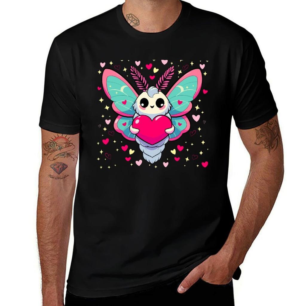 Valentines Day Luna Moth Love Bug TShirt Soft Touch Basic Cotton TShirt