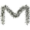 Flocked PE Christmas Garland Vine Stair Railing Door Wreath Decor US Style Holiday Home Decoration