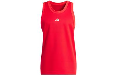 Tank Tops Men's Red Crew Neck Moderate Straight Fit IL2266