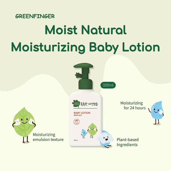 (Korean Cosmetics) Green Finger Moist Natural Moisturizing Baby Lotion (320ml)