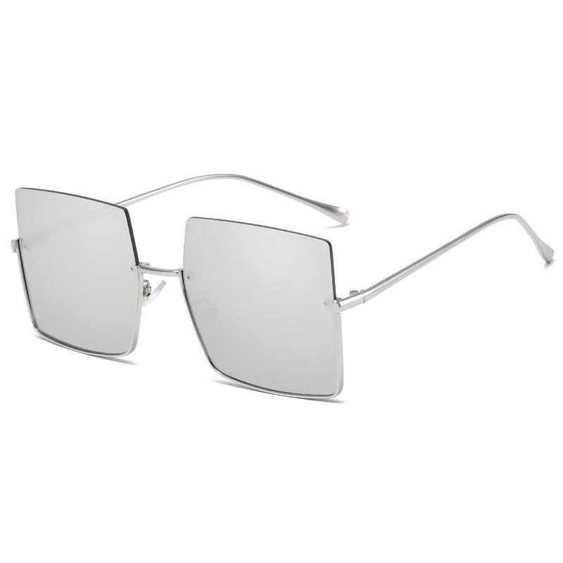 Mdod Kadınlar İçin Büyük Boy Moda Güneş Gözlükleri Yarım Çerçeve Anti-Uv Gözlükler Gradyan Camlar Süper Büyük Çerçeve Güneş Gözlükleri Kadınlar