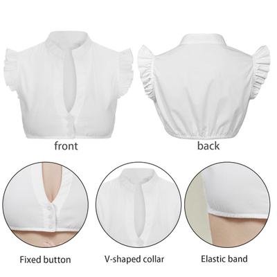 Women Beer Suit Stand Collar Flying Short Sleeve Buttons Placket Traditional Bodywear Oktoberfest Shirt with Short Waist Elastic Belt