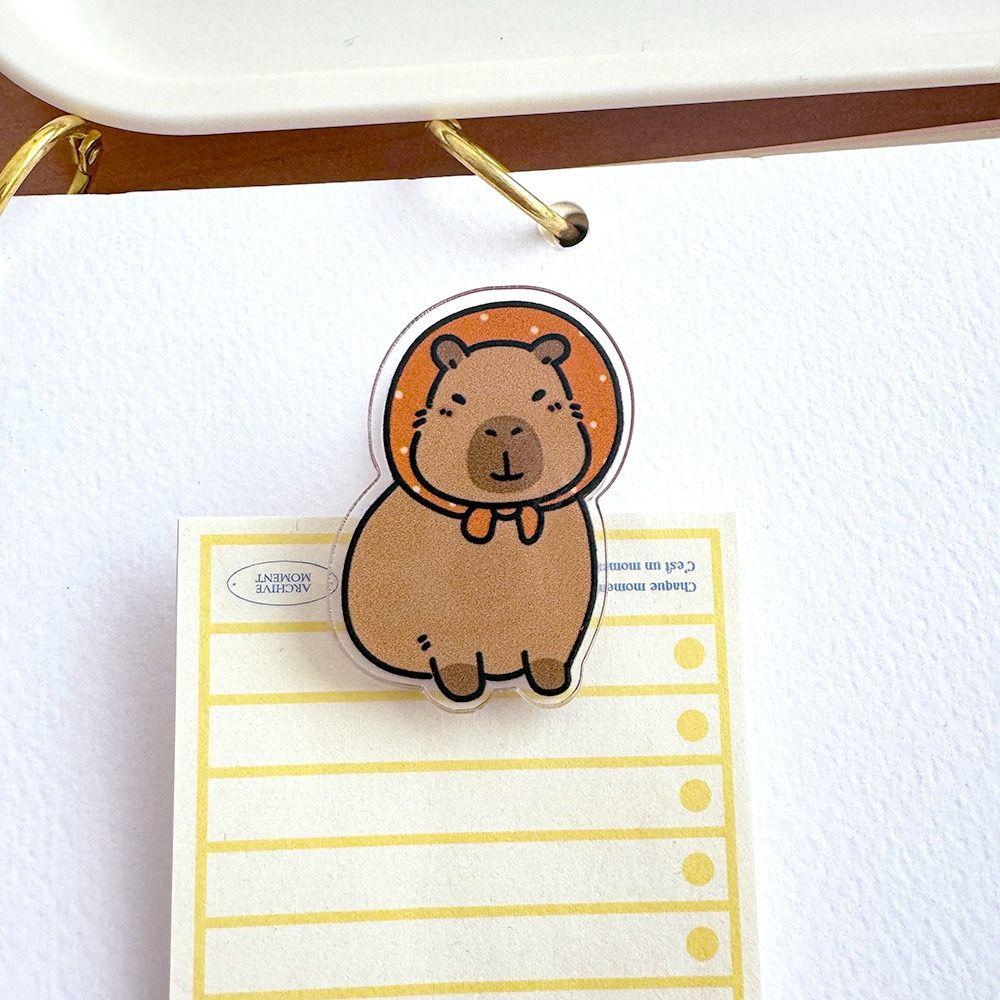 Breastpin Acrylic Capybara Pin Cute Animal Capibara Badge Cartoon Capybara Brooch  Unisex