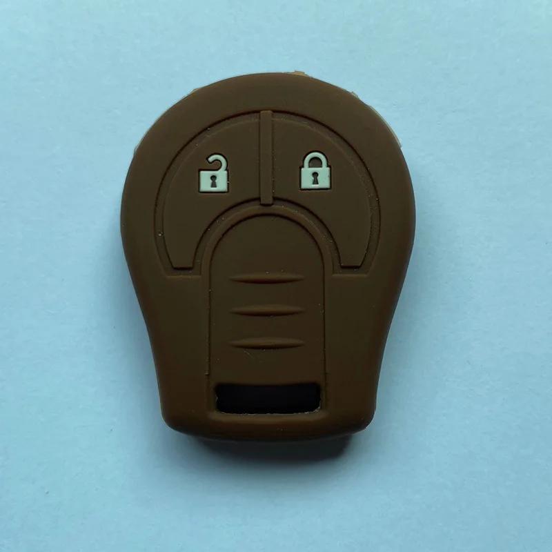 ZAD 2button silicone rubber car key case cover set shell for NISSAN Juke March Qashqai Sunny Sylphy Tiida X-Trail key cover