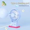 Portable USB Rechargeable Cartoon Fan for Dorms, Offices, and Outdoors