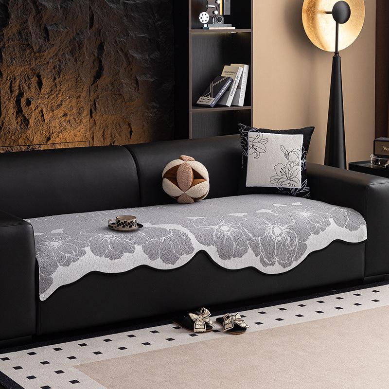 Special-Shaped Sofa Cushion Winter Plush Light Luxury High-End Straight-Row Leather Sofa Seat Cushion  New Sofa Cover