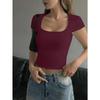 Hot Girl Style Versatile Short-sleeved Vest Top T-shirt Women's Spring and Summer Independent Station