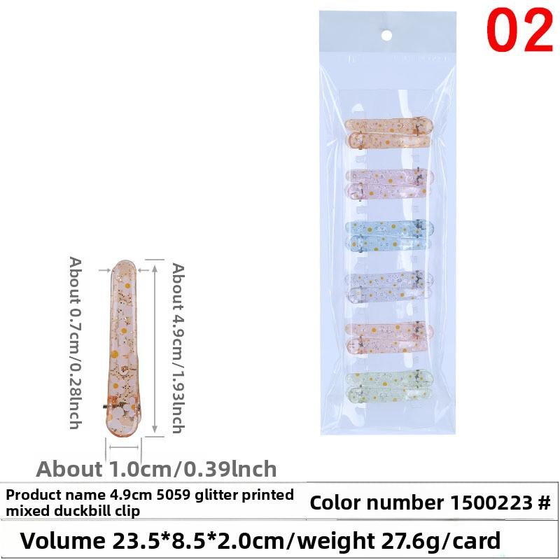 

Принтованные конфетно-цветные боковые заколки для волос, милые заколки для волос в форме цветка, заколки для затылка и заколки для челки 1500223#(1pc)