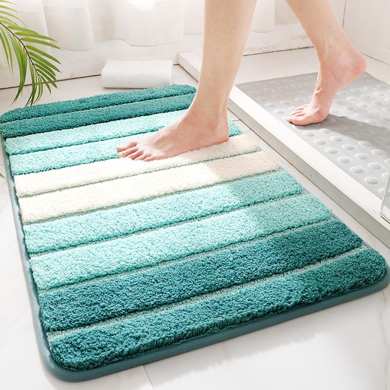 2026 Simple Striped Door Mat, Door Mat, Carpet, Bathroom, Non-slip Absorbent Foot Mat, Quick Drying