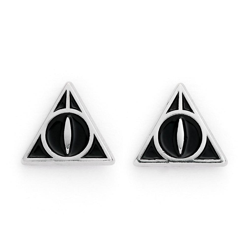 HARRY POTTER Dödsrelikerna Svarta Örhängen med Stenar