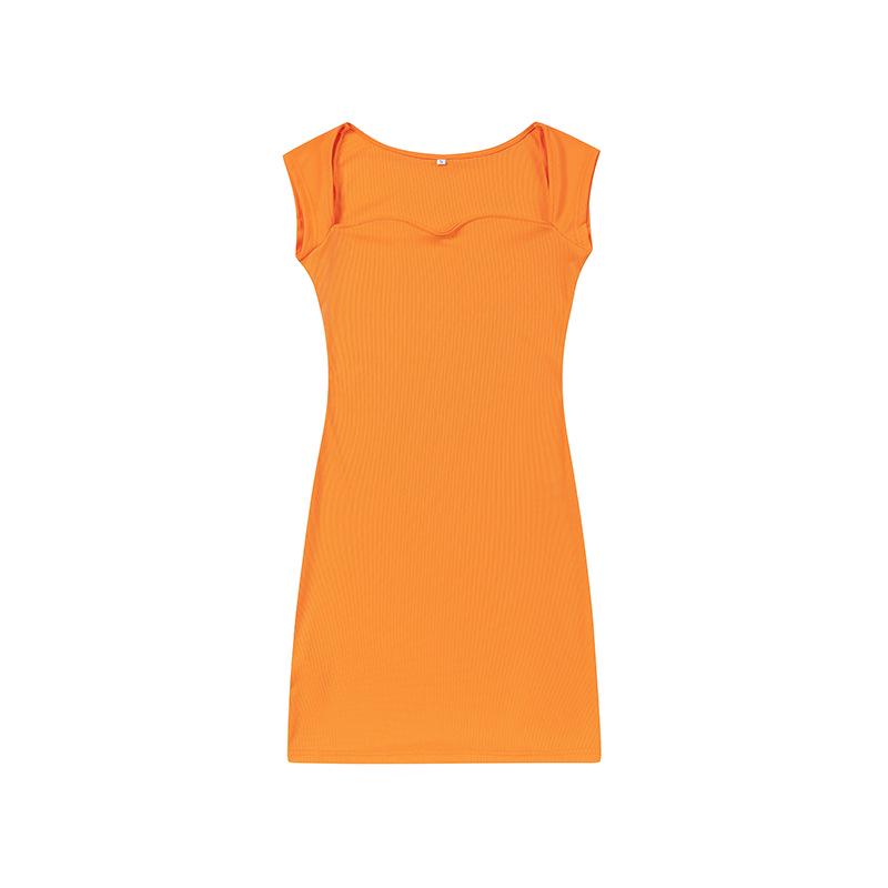 Spring European American Women's Sexy Sleeveless Bodycon Knit Dress