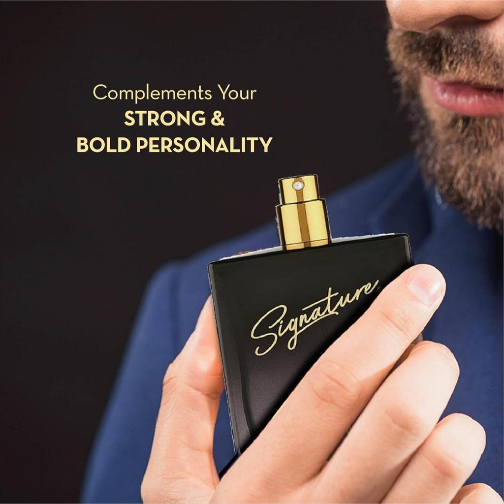 Signature Aura - Metal Eau de Parfum - 100ml | Long Lasting Fragrance for Men | Woody Spicy Scent | Luxury Everyday Wear Perfume Gift for Him