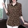 Chiffon Western Style Shirt Women's New Printed Loose Top Shirt Fashion Leopard Print Shirt