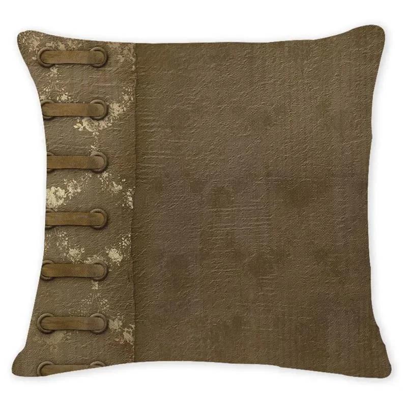 Retro Ethnic Geometry Decorative Cushion Cover Cotton Linen Textile Printed Throw Pillowcase for Car Sofa Bed Home Decor 45X45CM