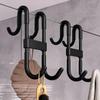 Multifunctional No-Drill Shower Glass Hanging Hook, Heavy Load Storage Hook for Towels Robes Clothes