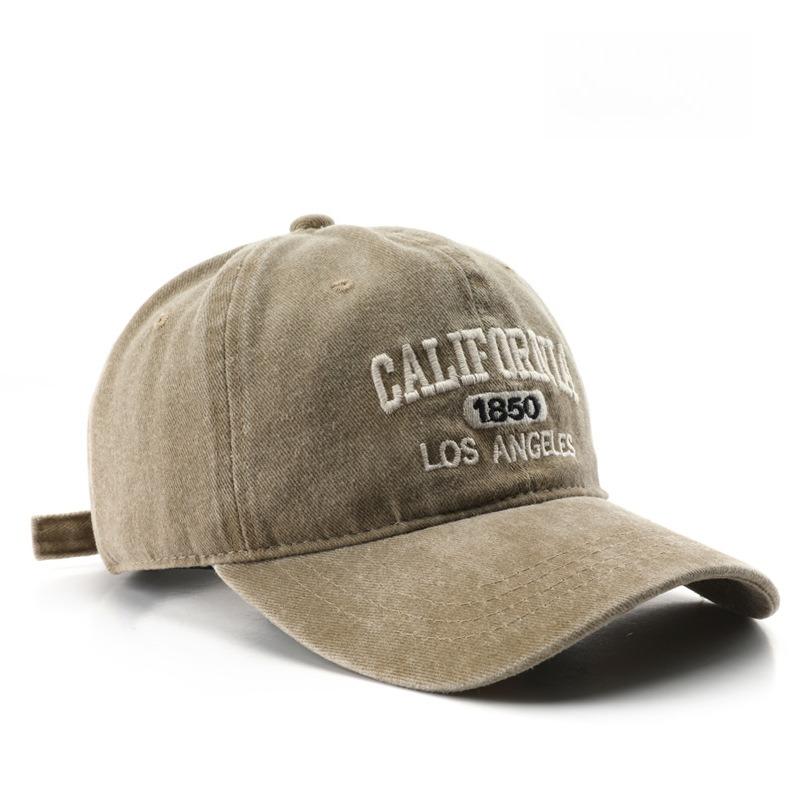 Gorra de béisbol retro vintage de algodón para hombre y mujer, con letras bordadas en mezclilla, de algodón, suave, informal, unisex.