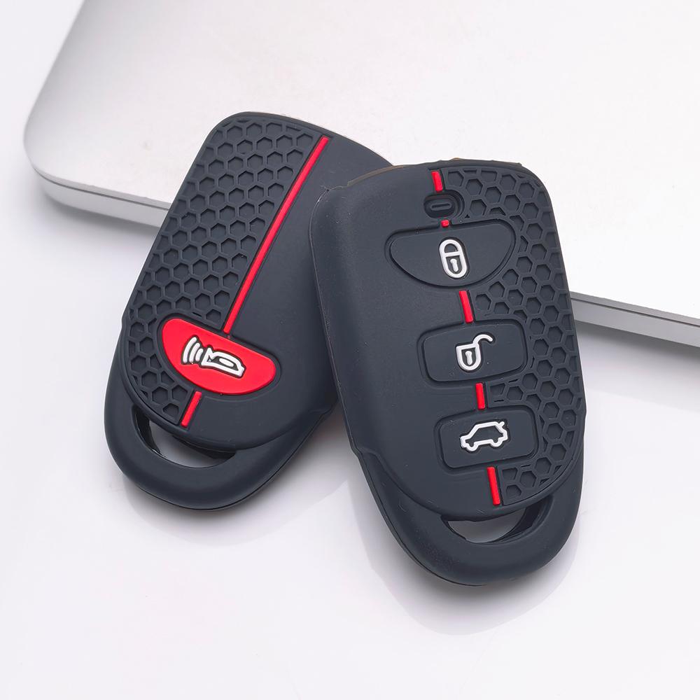 Key Fob Cover for Hyundai Elantra Tucson Models Santa Fe ix35 Protect Your Anti-Scratch Surface Shockproof Structure Soft Grip Texture