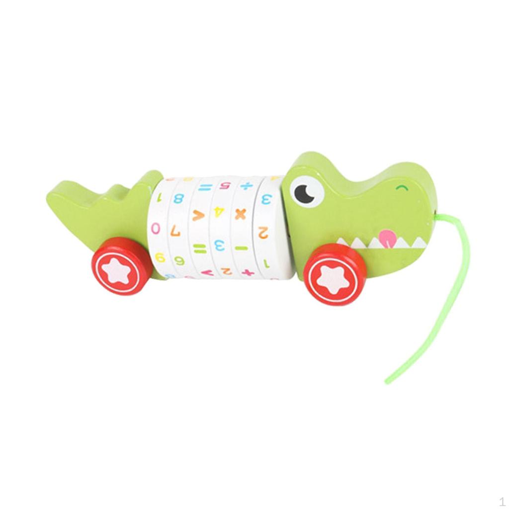 Animal Push and Pull Along Toys, Arithmetic Learning Toy, Toy for Kids Birthday Gifts