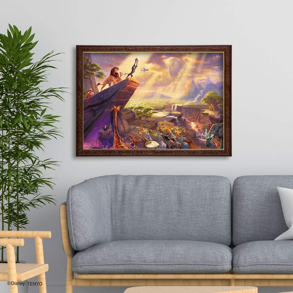 Tenyo 1000-bitars pussel Disney Thomas Kinkade Lejonkungen Canvasstil Special Art Collection med Lim och Spatel Inkluderar Servicekort