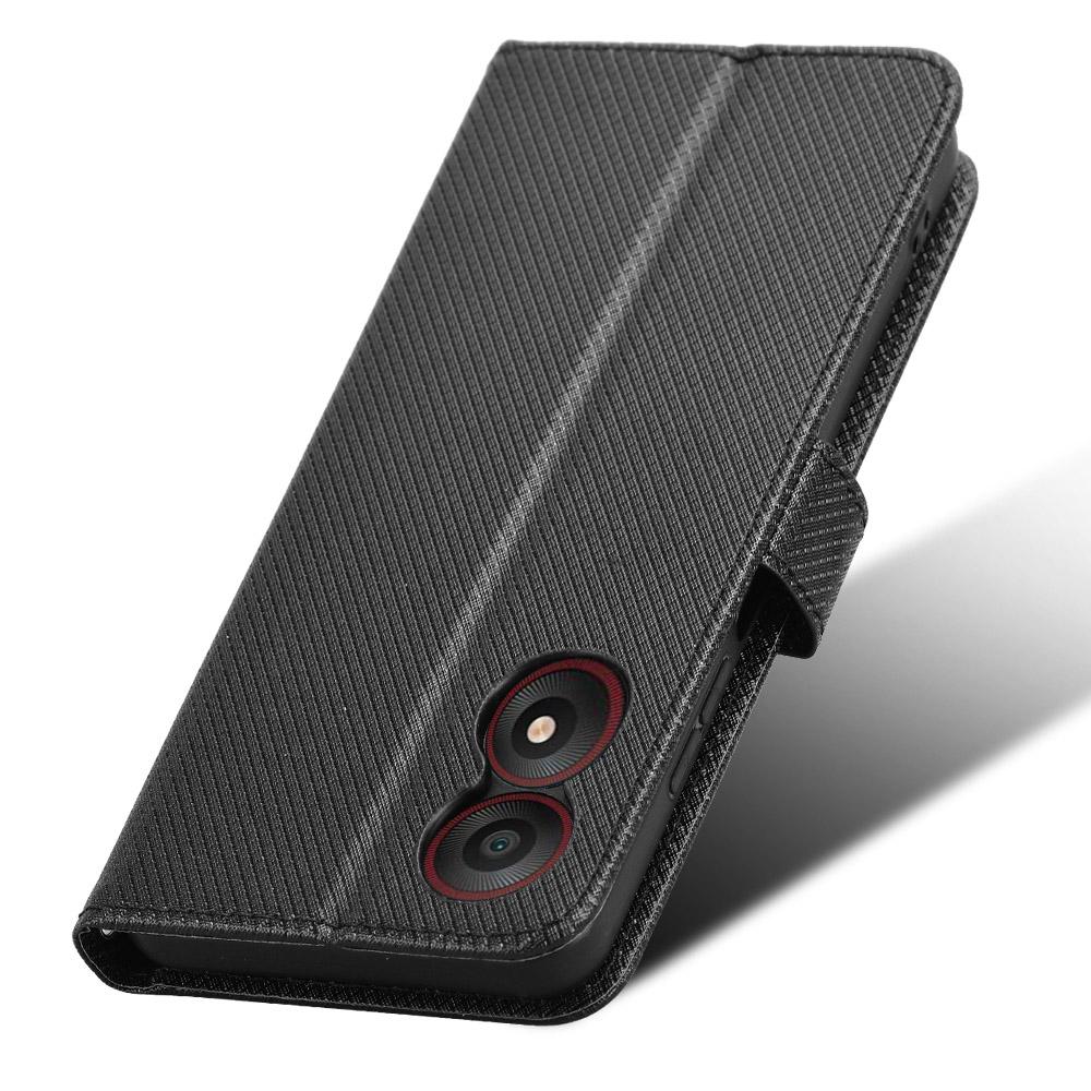 For ZTE Blade A34 Leather Case Wallet Phone Cover Diamond Texture