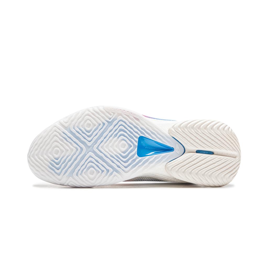 New LiNing Speed 10 Cushioning, Wear Resistant Low Top Basketball Shoes Men's White Pink Blue ABAT085-76