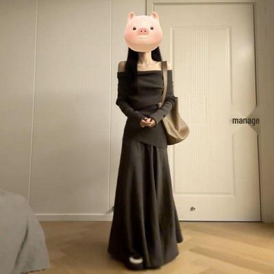 Einschulter-Schmal geschnittenes Langes Kleid - 2025 Frühherbst-Trend für Damen