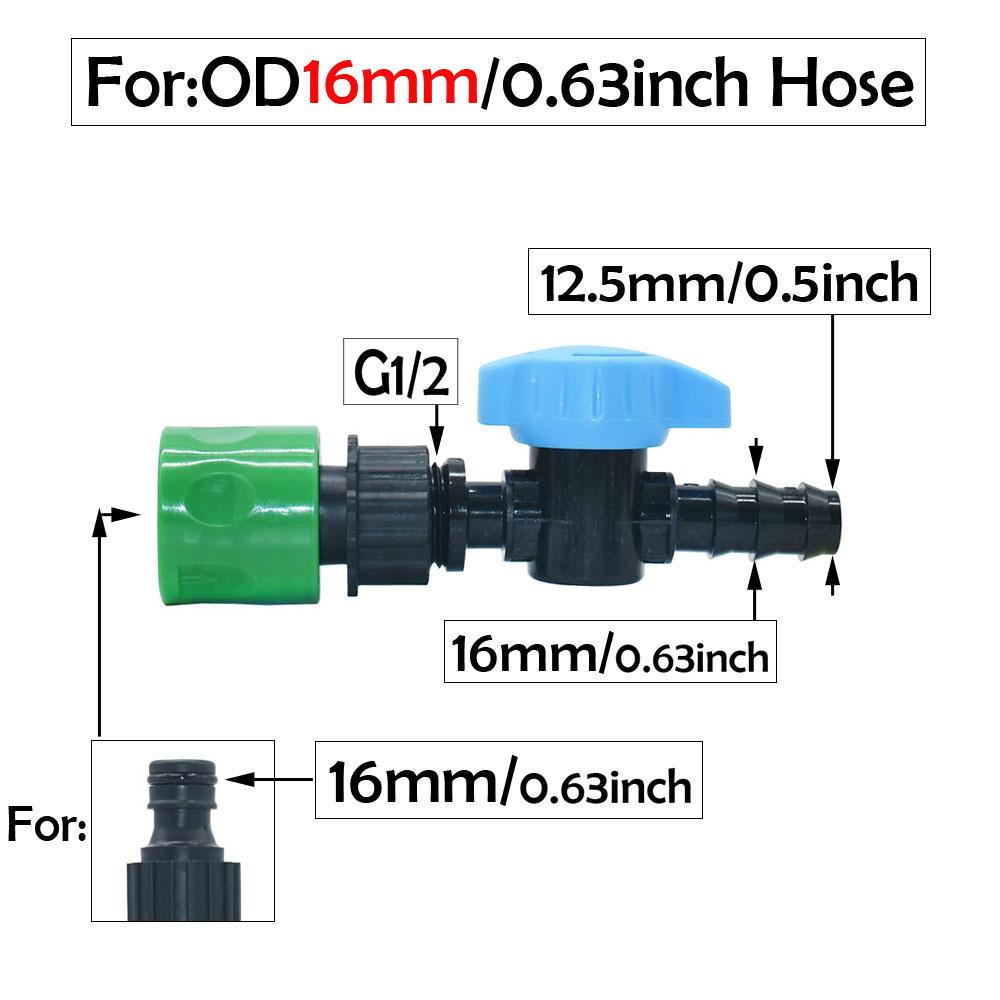 

16/20mm Pe Hose Barb Quick connector 16mm Nipple Valve Garden Tap Barb Connectors Pe Pipe Drip Irrigation System Fitting