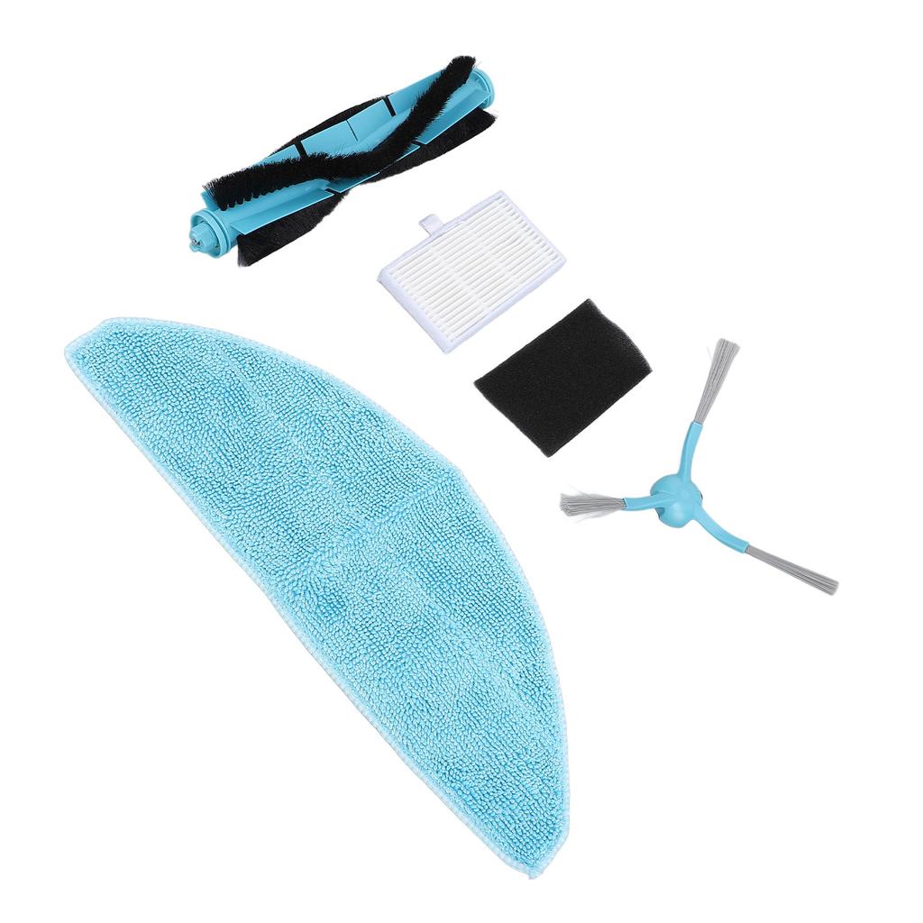 Robot Vacuum Cleaner Replacement Parts 1 Main Brush 2 Side Brush 2 Mop Clothes 2 Filter 4 Dust Bag A