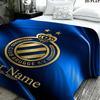 1PC Club Brugge KV Custom Name Patterned Flannel Blanket Suitable For All Seasons for Home Decor Warmth and Comfort Gifts Holiday Present