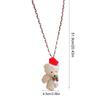 Plush Doll Christmas Necklace Lanyard Long Necklace Cute Sweater Chain Pendant  Girl
