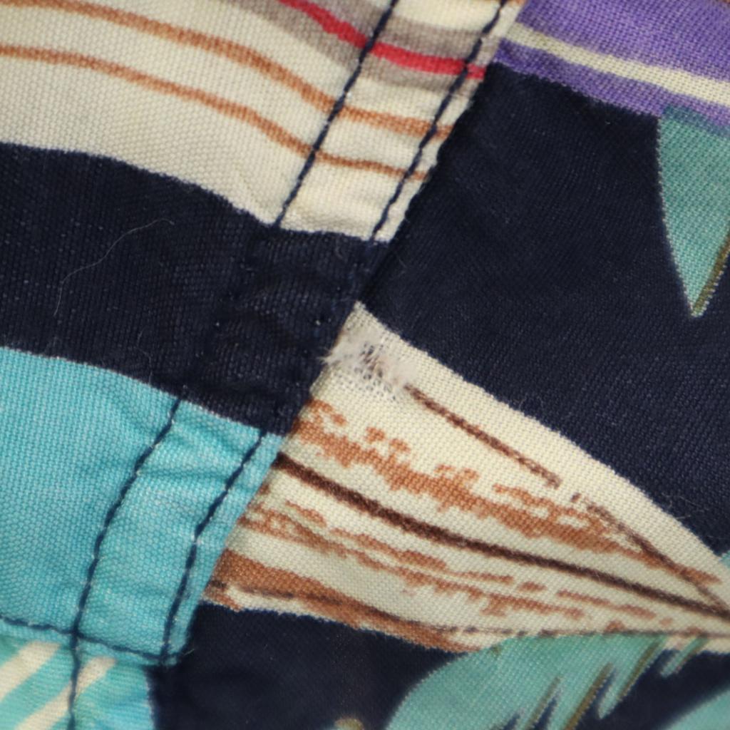 EDWIN Surfboard Pattern Short Sleeve Aloha Shirt XL Navy Open Collar Men's Used