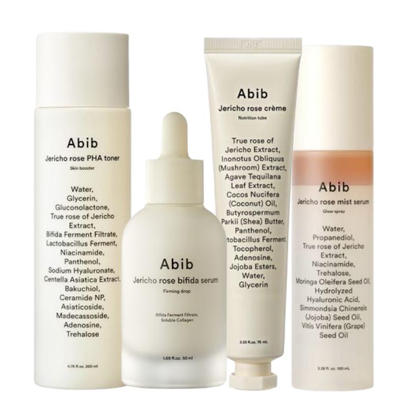Abib Resurrection Plant PHA Glow Skincare Set (PHA Toner 200ml + Serum 50ml + Cream 75ml + Glow Spray 100ml)