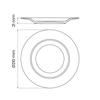 Tramontina Oliva White Dessert Olive Microwave and Dishwasher Made In Product Plate, 21cm, Rimmed, Pattern, Porcelain, Safe, Simple, Stylish, Durable,