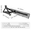 Tow Behind Dethatcher 72" 3-Point Lawn Dethatcher Rake with Attachments