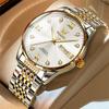 OLEVS Blue Dial Automatic Mens Watches Luxury Business Mechanical Watch Luminous Date Stainless Steel Waterproof Clock Montre