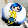 Coraline Print Automatic Umbrella, 8 Rib Iron Frame, Plastic Handle, Suitable for Outdoor Travel &Daily , Ideal Gift