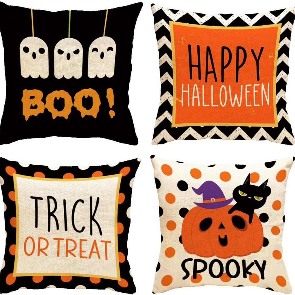 Halloween Decoration Pillowcase Ghost Skull Pillowcase Living Room Decoration Sofa Pillow Pillow Bedside Pillow