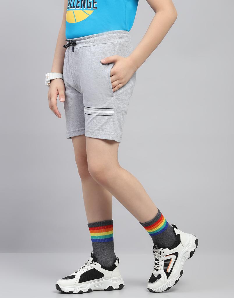 MONTE CARLO Boys Grey Printed Bermuda