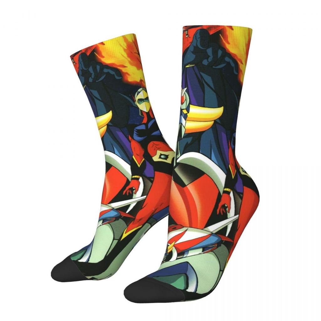 Calcetines nuevos para hombre Casual Actarus Mazinger Z Manga Calcetín Robot Goldorak Grendizer Medias de mujer Primavera Verano Otoño Invierno