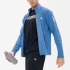 FILA Athletics Running Fitness Stand Collar Logo Knitted Long Sleeve Jacket Men Jacket Gray Cobalt-Blue A11M231501F-BU