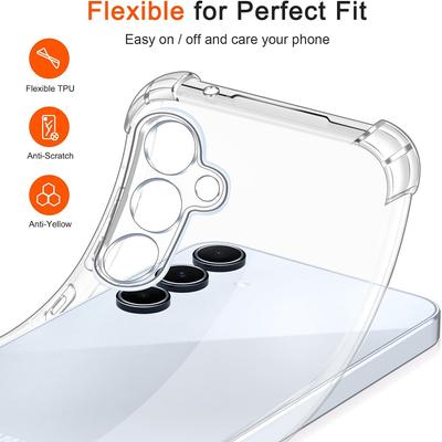 Thick Shockproof Silicone Clear Phone Case For Samsung Galaxy A55 5G A35 5G A25 5G A15 4G A05 A05S Protection Case Back Cover